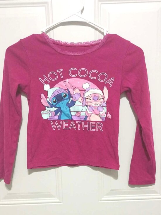 Disney Other - Stitch and Angel Cocoa Weather Girls Long Sleeved shirt size 7/8